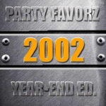 Coverart for the Top Dance Songs of 2002 with the biggest dance songs of the year against a steel background with bolts