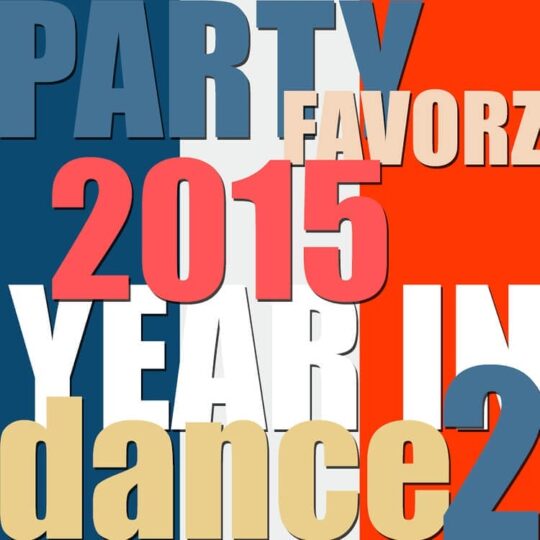Cover art for the Top Dance Songs of 2015 against a vertical multicolor background