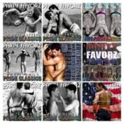 A collage of artwork from past Gay Pride releases on Party Favorz for the news cover art of Gay Pride 2017