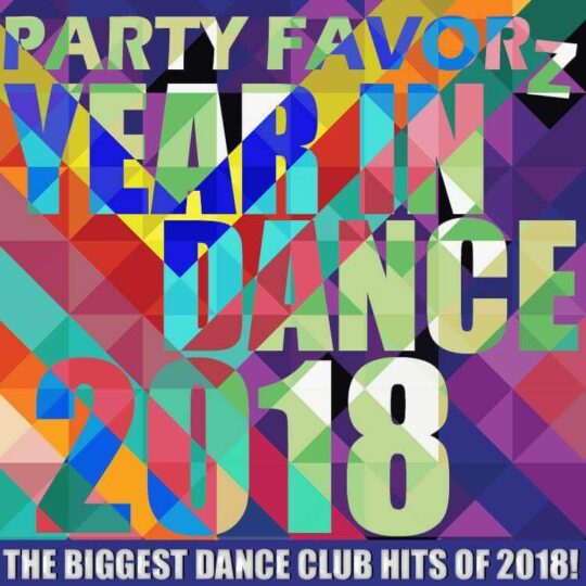 Cover art for Top Dance Songs of 2018 Volume 2 on a multicolor diametric background