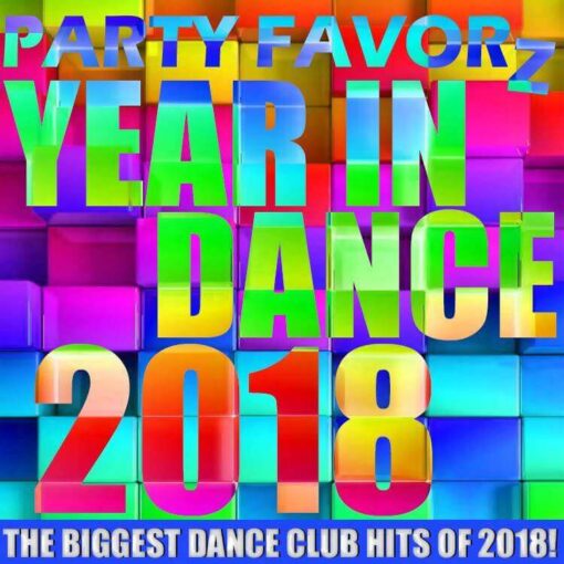 Cover art for the Top Dance Songs of 2018 Volume 3 against a multi-color block background