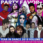 The cover art for the Top Dance Club Songs of 2019 features a collage of the year's biggest dance club artists including Lizzo, Billie Eilish and Post Malone amongst others.