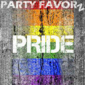 Grunge grey background with faded rainbow colors for the cover art of 13 Years of Gay Pride