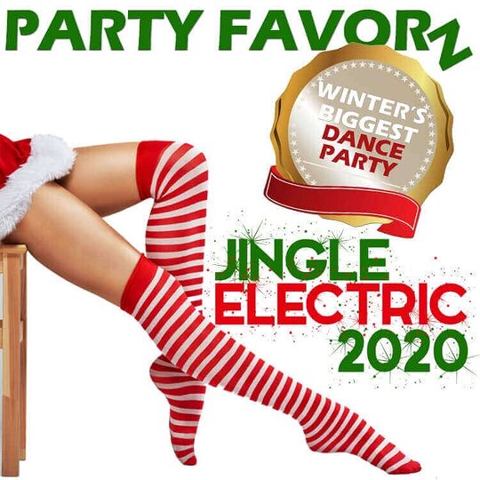 legs in candy cane stockings, jingle electric, winter dance party