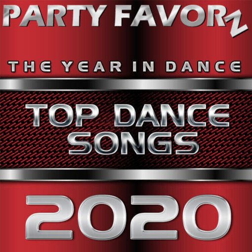 Cover art for the Top Dance Songs of 2020 on a red steel background