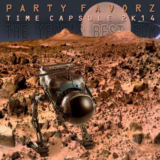 The cover art for the Top Dance Songs of 2014 Volume 3 with a droid on the red planet