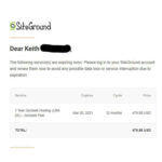 It's That Time... | Help With Hosting Renewal Siteground Renewal