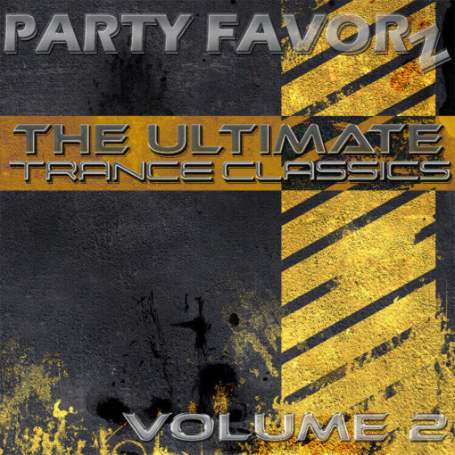 Ultimate Trance Classics coverart on industrial grunge background in black and yellow