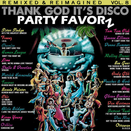 T.G.I.D., Thank God It's Disco Volume 8 cover art featuring popular disco songs reworked for today's dancefloors