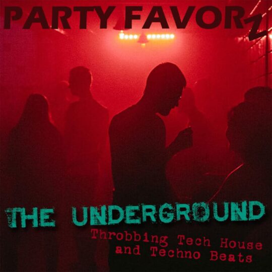 People wandering through the a red light basement of a late-night club for the cover art of "The Underground" featuring the latest Tech House and Techno beats.