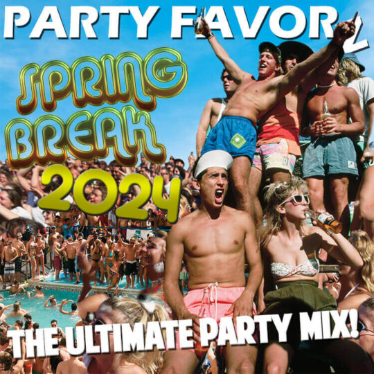 A collage of revelers celebrating Spring Break for the cover art of the Utlimate Spring Break Dance Mix 2024
