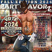 Shirtless cowboy with hairy chest and tatoo on abdomen in worn blue jeans and cowboy hat with worn flag hanging in the background of a barn for the cover art of Fall Edition 2024.