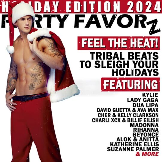 Sexy, shirtless Santa with tatoos for the coverart of Holiday Edition 2024