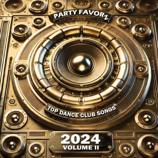 Giant bronze metal speaker for the cover art of Top Dance Club Songs of 2024 Volume II