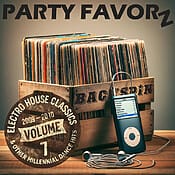 A crate full of albums with an iPod and earbuds leaning on it for the cover art of BackSpin: 2009 — 2010 Volume 7