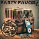 A crate full of albums with an iPod and earbuds leaning on it for the cover art of BackSpin: 2011 — 2012 Volume 9