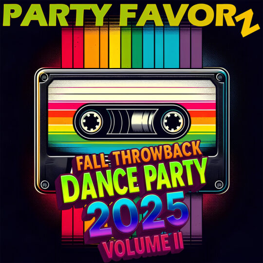 Rainbow colored cassette for the cover art of Fall Throwback Dance Party Volume II