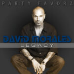 David Morales: The Maestro of House Music's Enduring Legacy Celebrated A seated bald man with a trimmed goatee and tattooed forearms wears a dark open shirt, chains and a watch against a charcoal background, with bold blue text reading “DAVID MORALES” and a gray banner saying “LEGACY” — artwork for the Party Favorz episode House Legacy 2017: David Morales Tribute Volume 1.