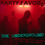 People wandering through the a red light basement of a late-night club for the cover art of "The Underground" featuring the latest Tech House and Techno beats.