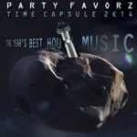 The cover art for the Top Dance Songs of 2014 Volume 4 with a Time Capsule lodged into an asteroid in space.