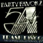 Trash Disco Volume 3: The Ultimate Old School Disco Compilation Studio 54 logo with a martini for the cover art of Ultimate Trash Disco Classics Volume 3 in platinum