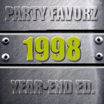 Coverart for the Top Dance Songs of 1998 with the biggest dance songs of the year against a steel background with bolts